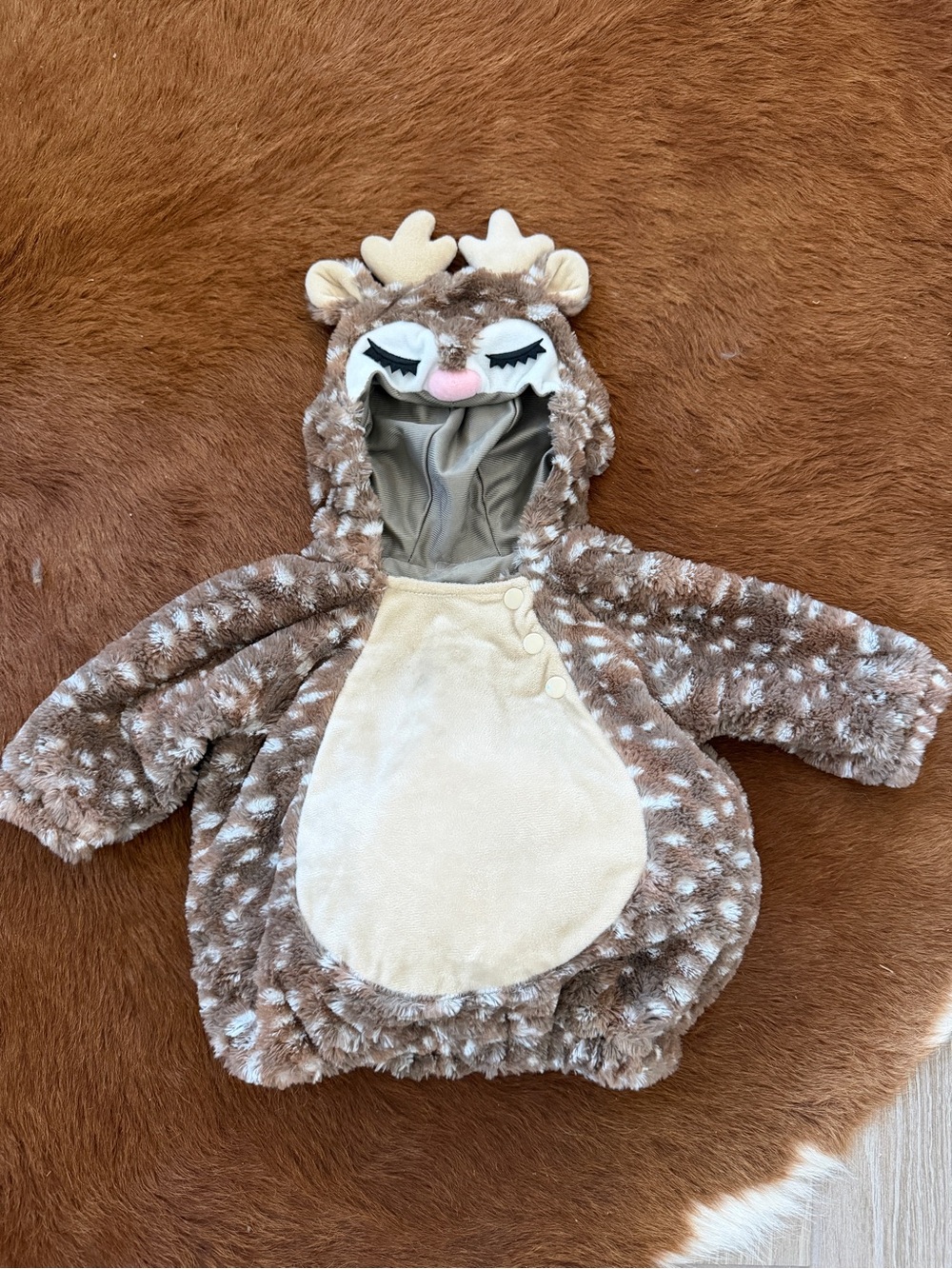 Plush Brown Deer/Fawn Hooded Baby Costume 12-18 months